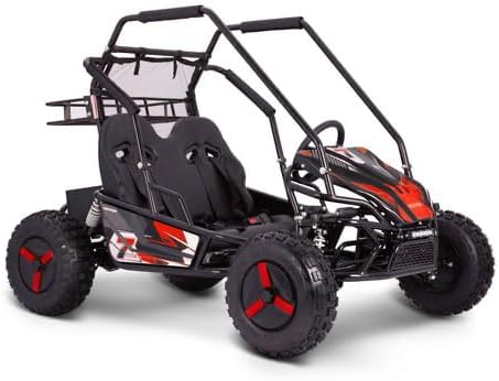 Tao|Apollo|coolster GK014 Go Kart, Electric Off-Road Vehicle, Black with Red Accents