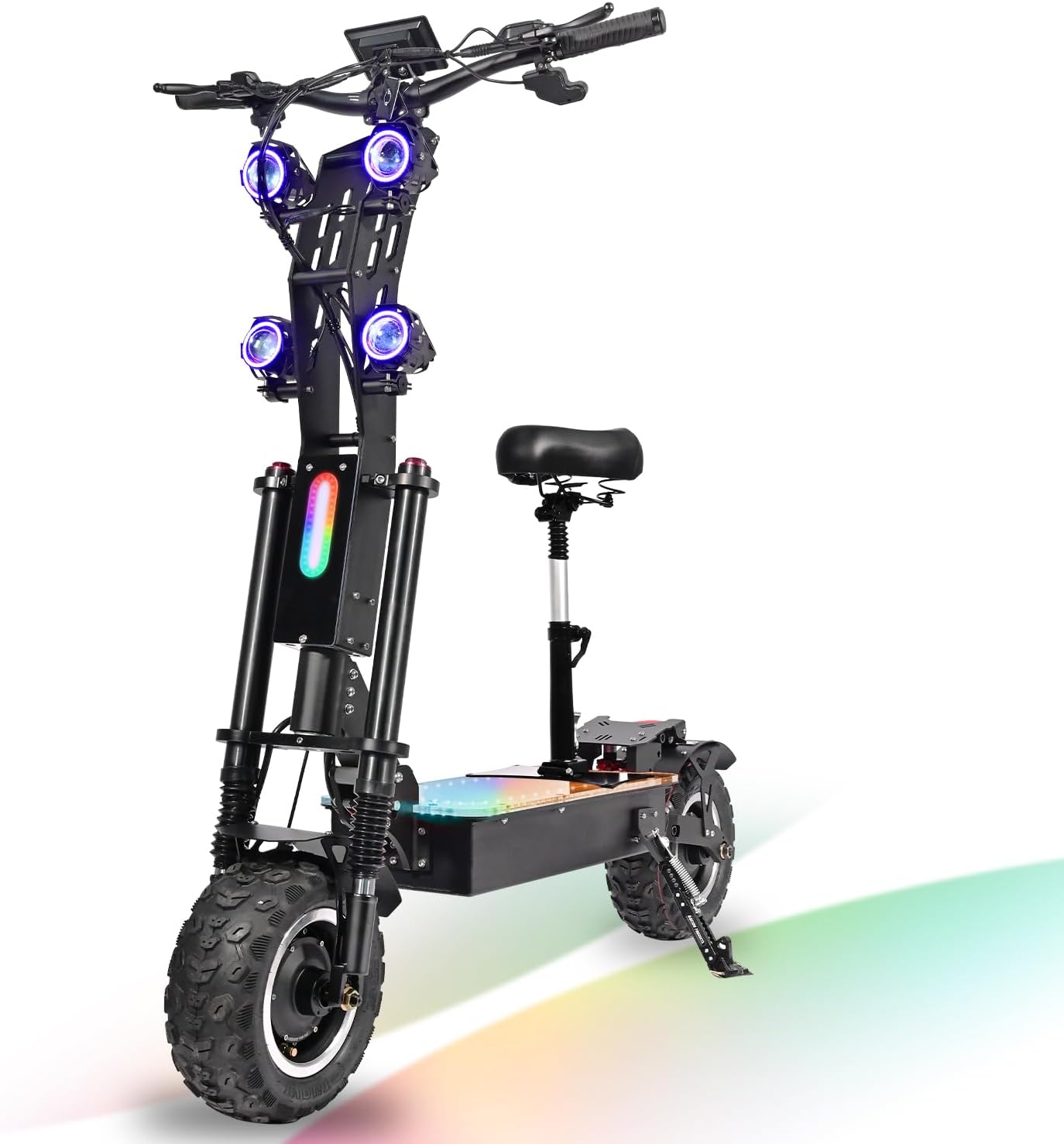 High-Performance Electric Offroad Scooter - 62 MPH Fastest Dual Motor, 10000W, 80-Mile Range, 14