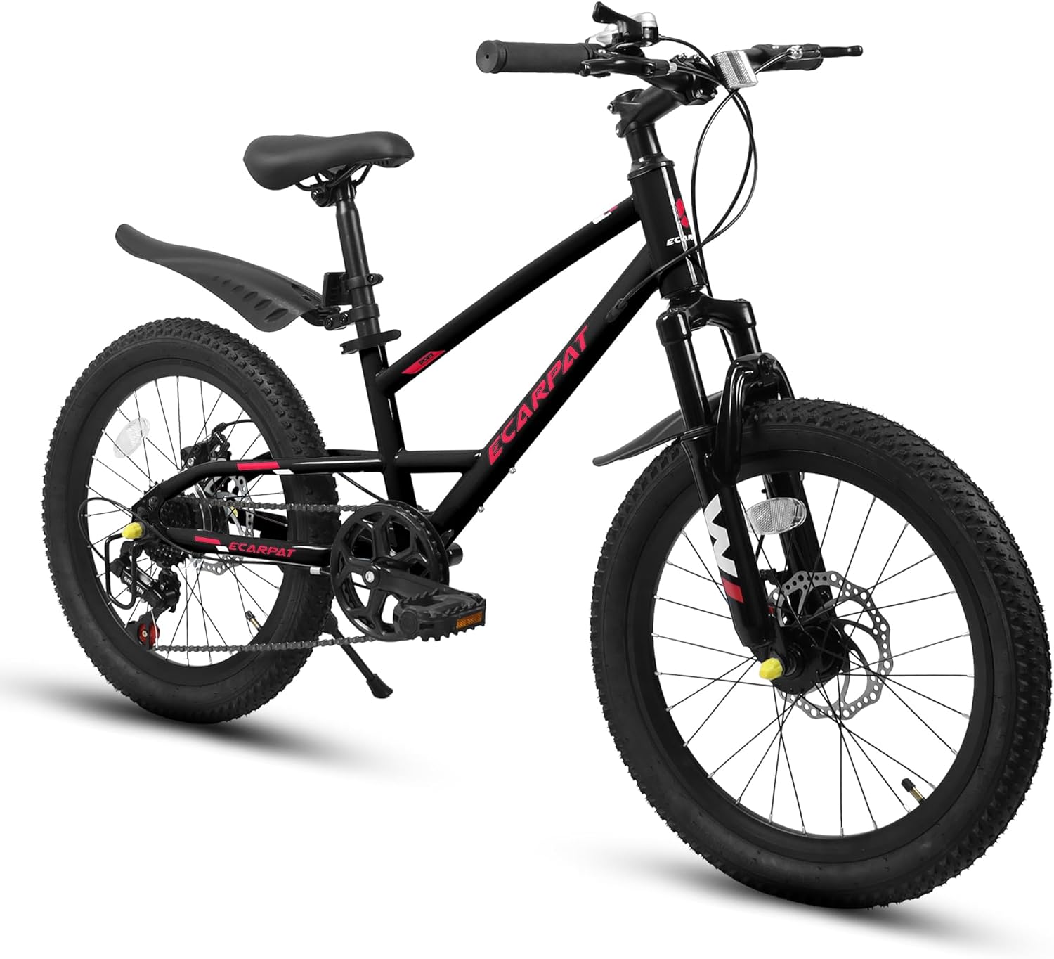 20 Inch Kids Mountain Bike for Boys & Girls Ages 6-12 - 7-Speed Style Gears & Front Suspension - Disc Brakes - 85% Pre-Assembled