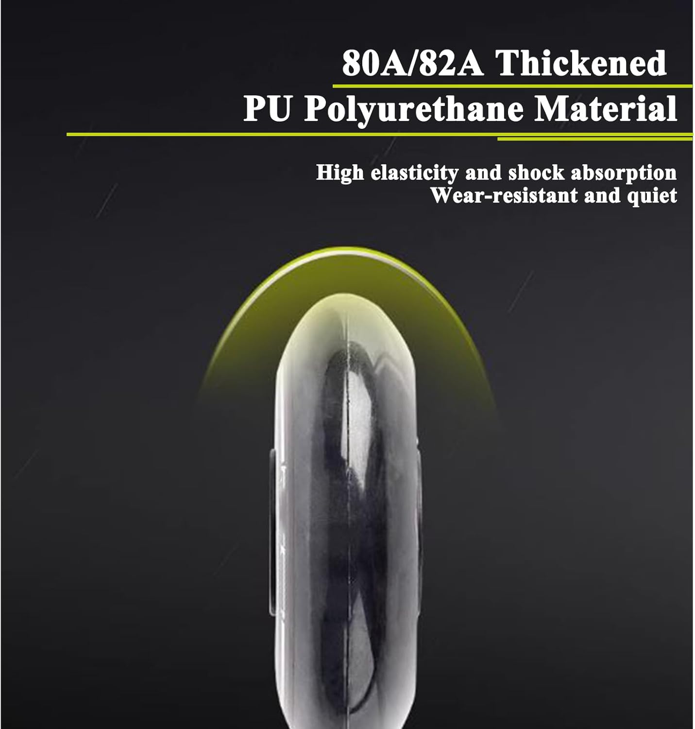 Skate Wheels Replacement, 80A 82A Inline Skate Wheels Roller Skate Wheels Roller Blade Skating Wheels 72MM/76MM/80MM, Intended for Roller Blade Wheel Replacement