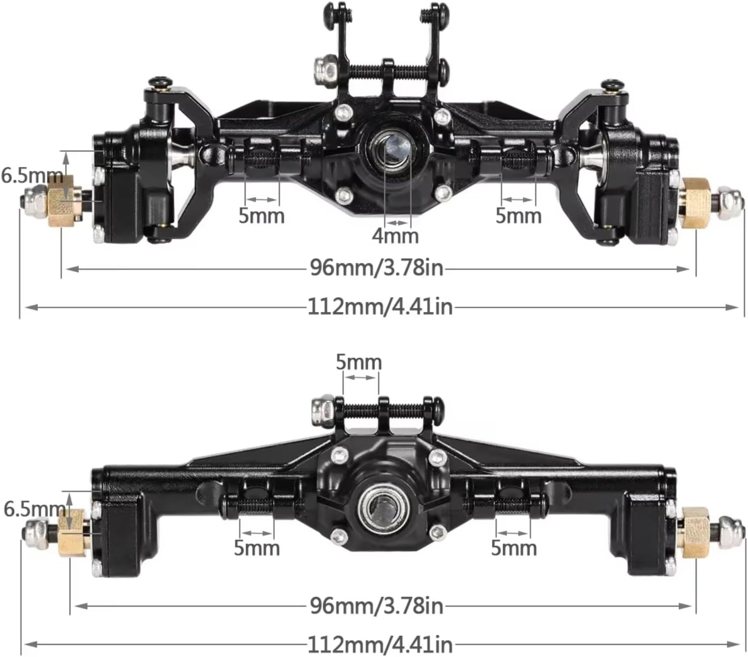for TRX4M for Defender for Bronco High Trail 1/18 Brass Front Rear Portal Axle with Steel Gears RC Crawler for Chassis Upgrade Parts RC Car Accessories