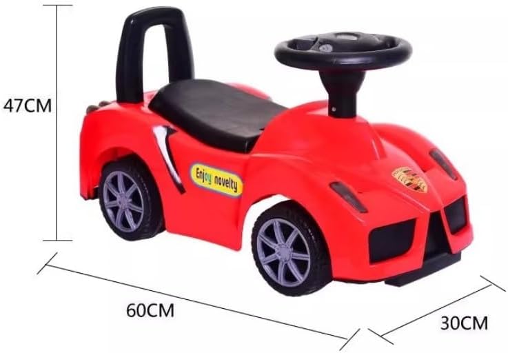 Wiggle Scooter Kids Wiggle Car Foot-to-Floor Walking Sliding Toy Car for Toddler with Music, Headlights and Storage(Yellow)