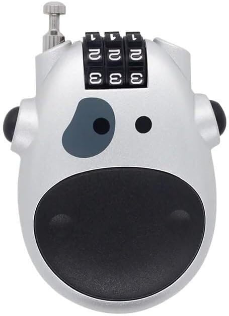 Wire Rope Steel Cable Combination Lock, 3-Digit Password Lock for Bikes, Suitcases, Helmets, Backpacks, Portable and Secure