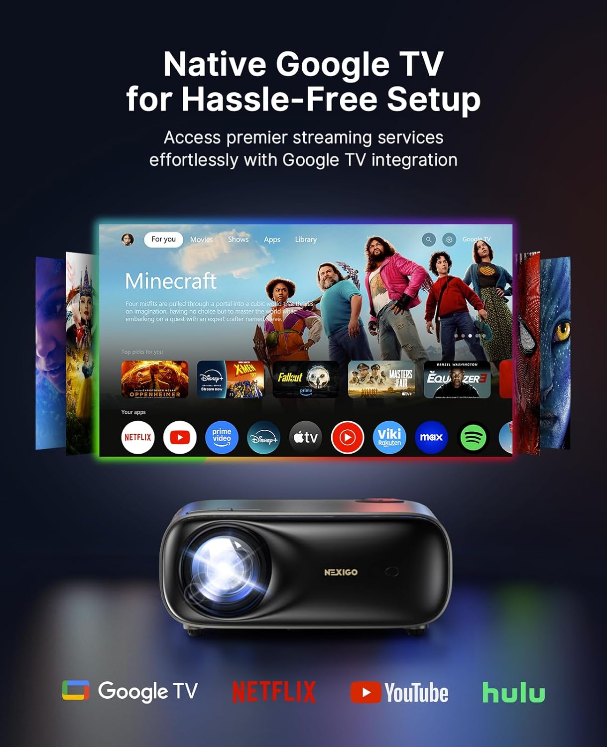 NexiGo PJ40 Pro Google TV Projector