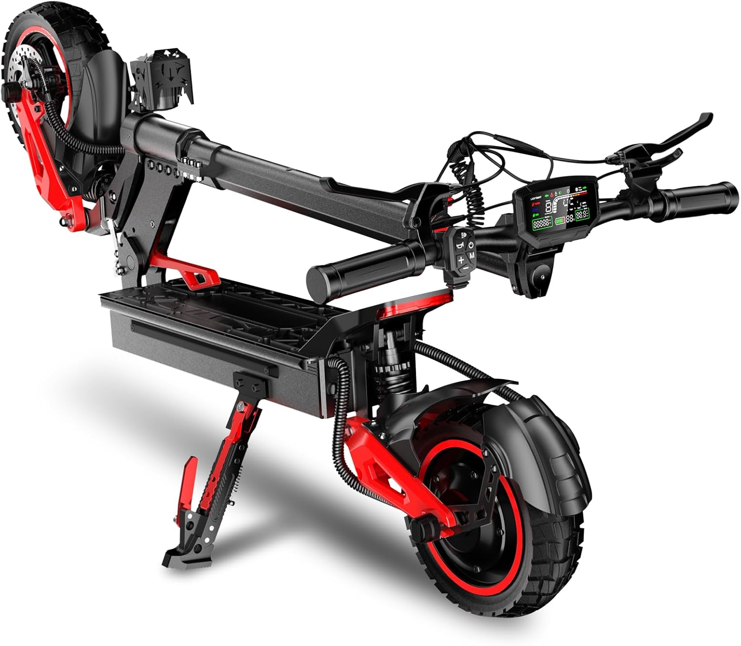 1600W Electric Scooter for Adults, 34mph Max Speed, 48V 18AH Battery, 10-inch tire, Double Suspension Hydraulic Shock Absorber, Ideal for Outdoor Adventure & Commuting