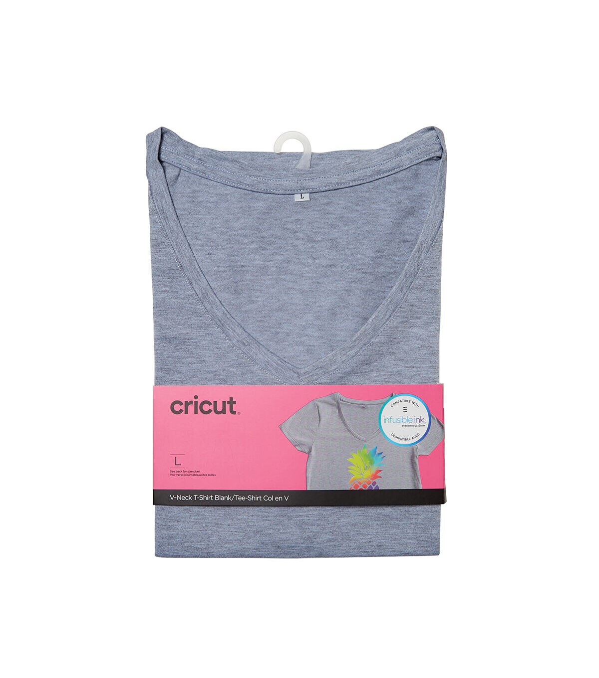 Cricut Gray Infusible Ink Women's V Neck T Shirt Blank