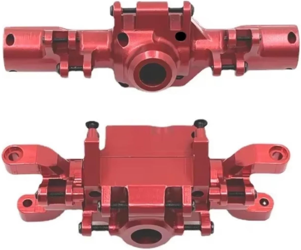 Models Upgrades Parts For Huangbo ZP1001 ZP1002 ZP1003 ZP1004 1/10 Metal CNC Front And Rear Axle Shell RC Car Upgrade Spare Parts(Red)