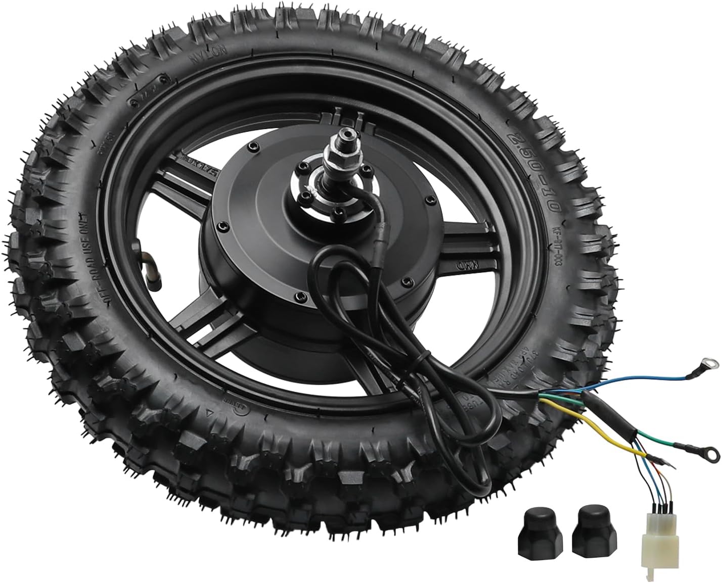 Scooter Hub Motor Rear Wheel for 10 Inch Scooter 48V 800W Rear Wheel Drive Motor Replacement with 2.50-10 Tire for Pit Bike Motorcycle Off Road Bike Bicycle