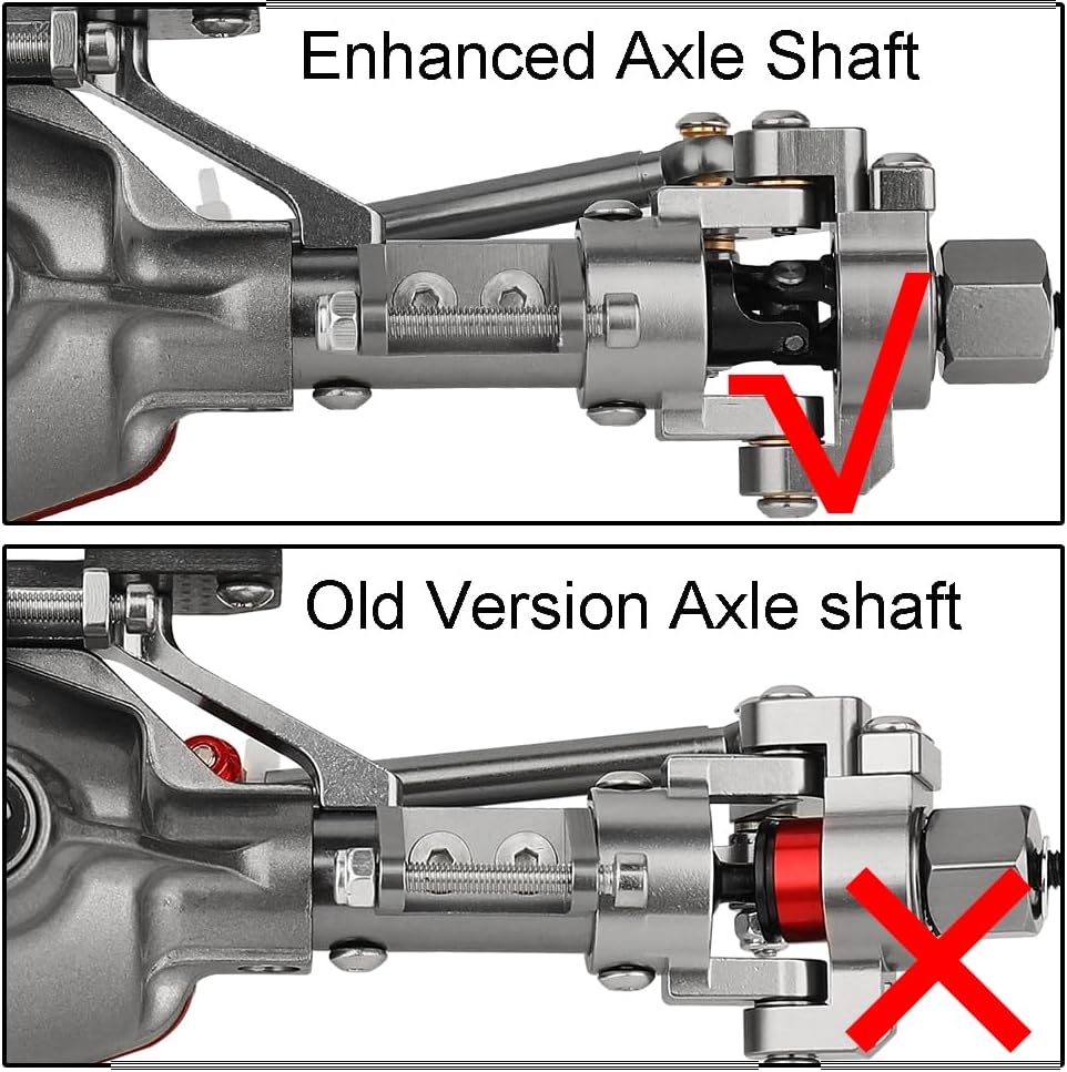 Metal DIY 330mm Wheelbase Rock Buggy Frame Chassis Crawler with SCX10 Straight Axles Nylon Tube Roll Cage for 1/10 RC Crawler Axial SCX10 Upgrades (red)