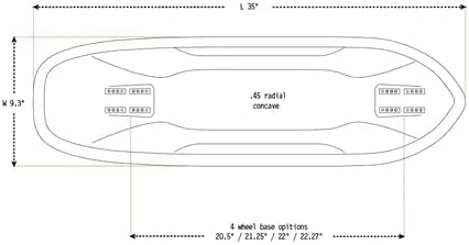 Longboard Skateboard, Freestyle Cruiser, Waterproof and Wood Construction, Cruise Skateboard and Longboard Decks, Lightweight Build (Sidekick Complete Deck + Wheels)