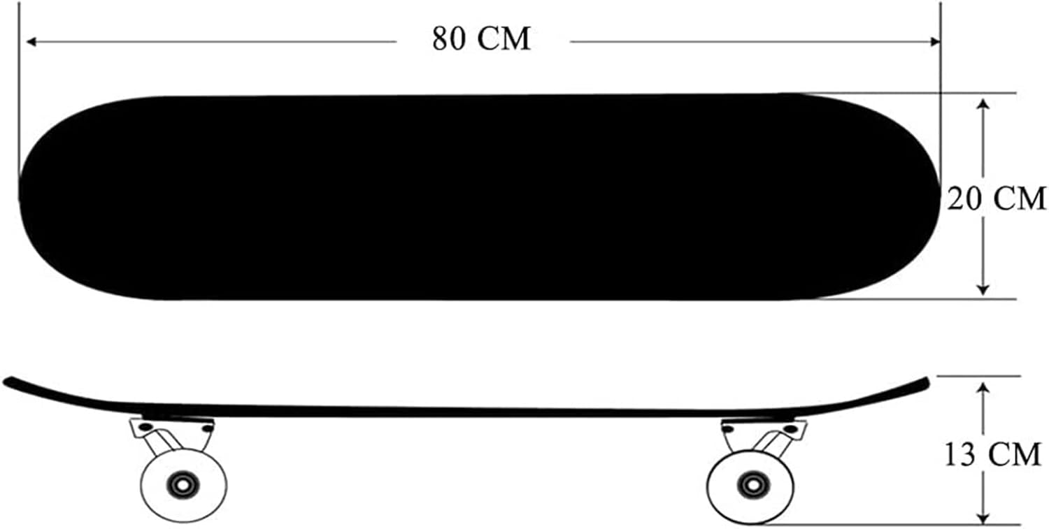 Skateboards Complete Skate Boards 31 X 8 Standard Skateboards for Kids Boys Girls Youths Beginners Starter(Geometry)