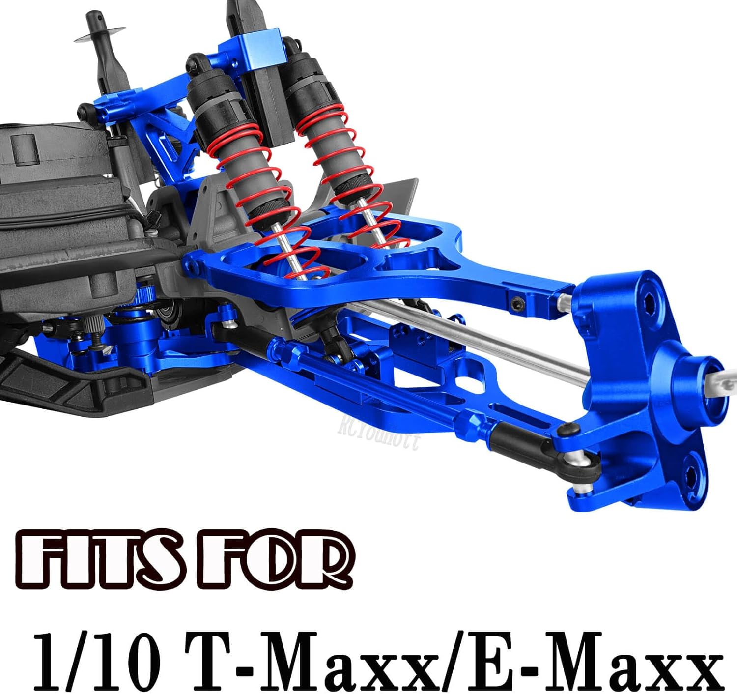 RC Alloy Suspension Arms&Steering Block Knuckle Arm&Shock Tower&Drive Shaft Axles&Push Rod Links&Steering Bellcranks Upgrades Part for 1/10 T-Maxx/E-Maxx,Driveshafts Hops Up,Navy Blue
