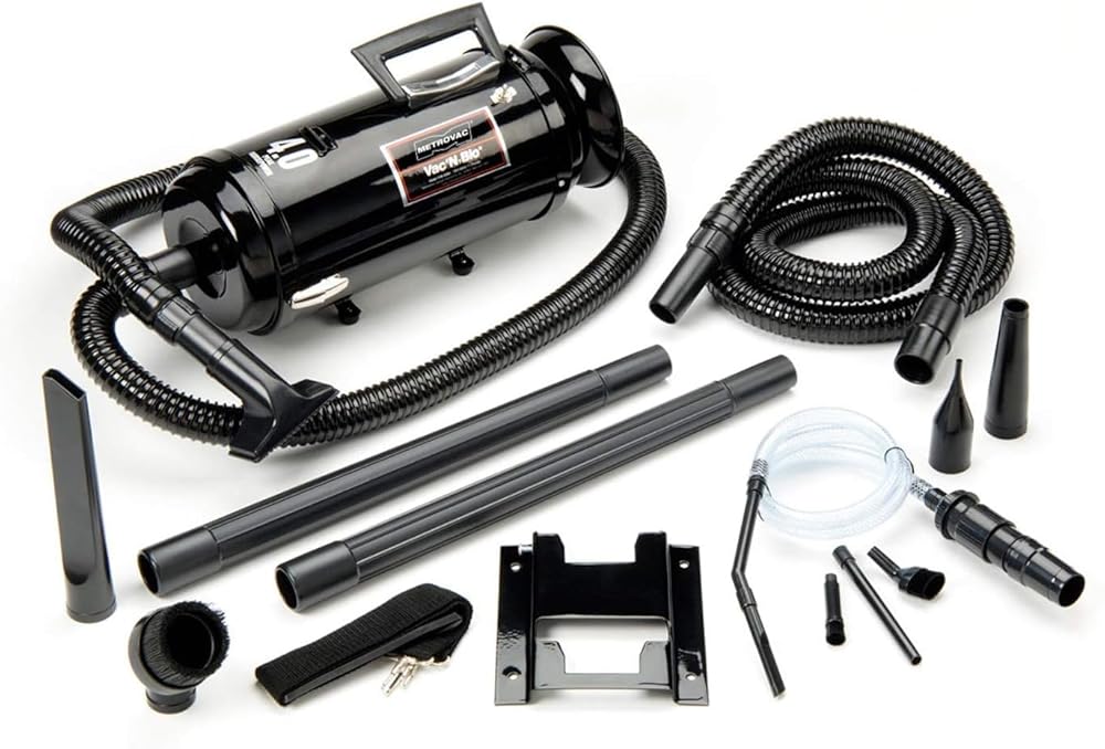 METROVAC Vac N Blo VNB4AFBR - 4.0 Peak HP Car Vacuum & Blower, All-Steel Construction, Versatile Automotive Detailing Tool with Attachments, MagicAir Inflator Included