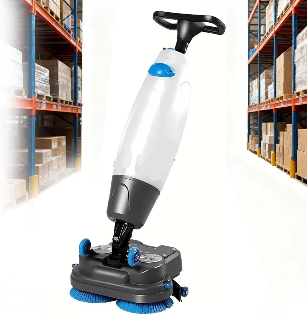Acivirdde Commercial Floor Cleaning Machine, Walk-Behind Portable Electric Cleaning Machine for Tile, Hardwood and Carpet in Offices and Hotels