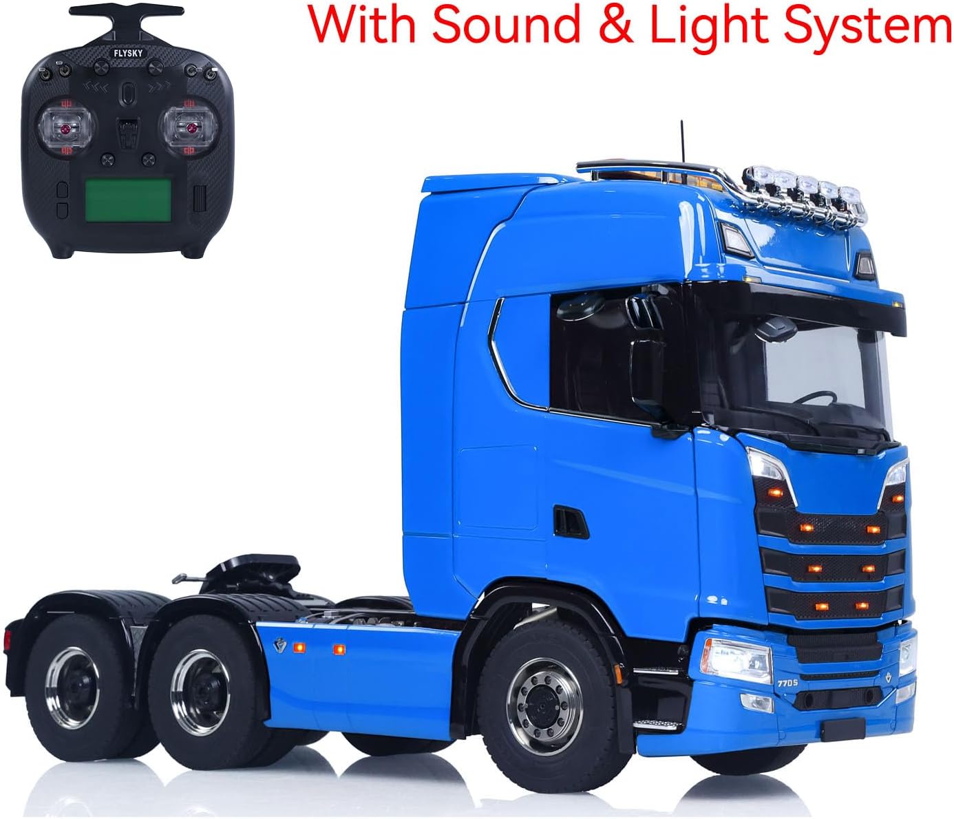 TOUCAN RC HOBBY Wheel-Side Reduction Axle Differential Locks 1/14 6x6 Radio Controlled Tractor Truck 770S 60A ESC 540 Brushed Motor Sound System