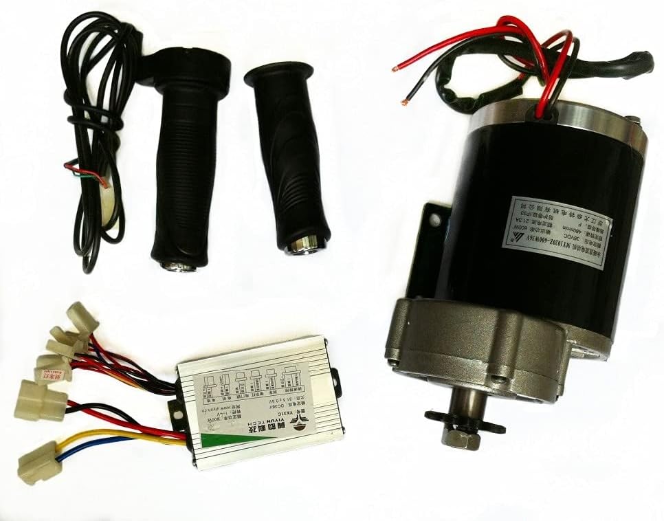 MY1020Z 450W 24V Brushed DC Motor with Motor Controller and Twist Throttle, Electric Trike, DIY E-Tricycle,Trishaw