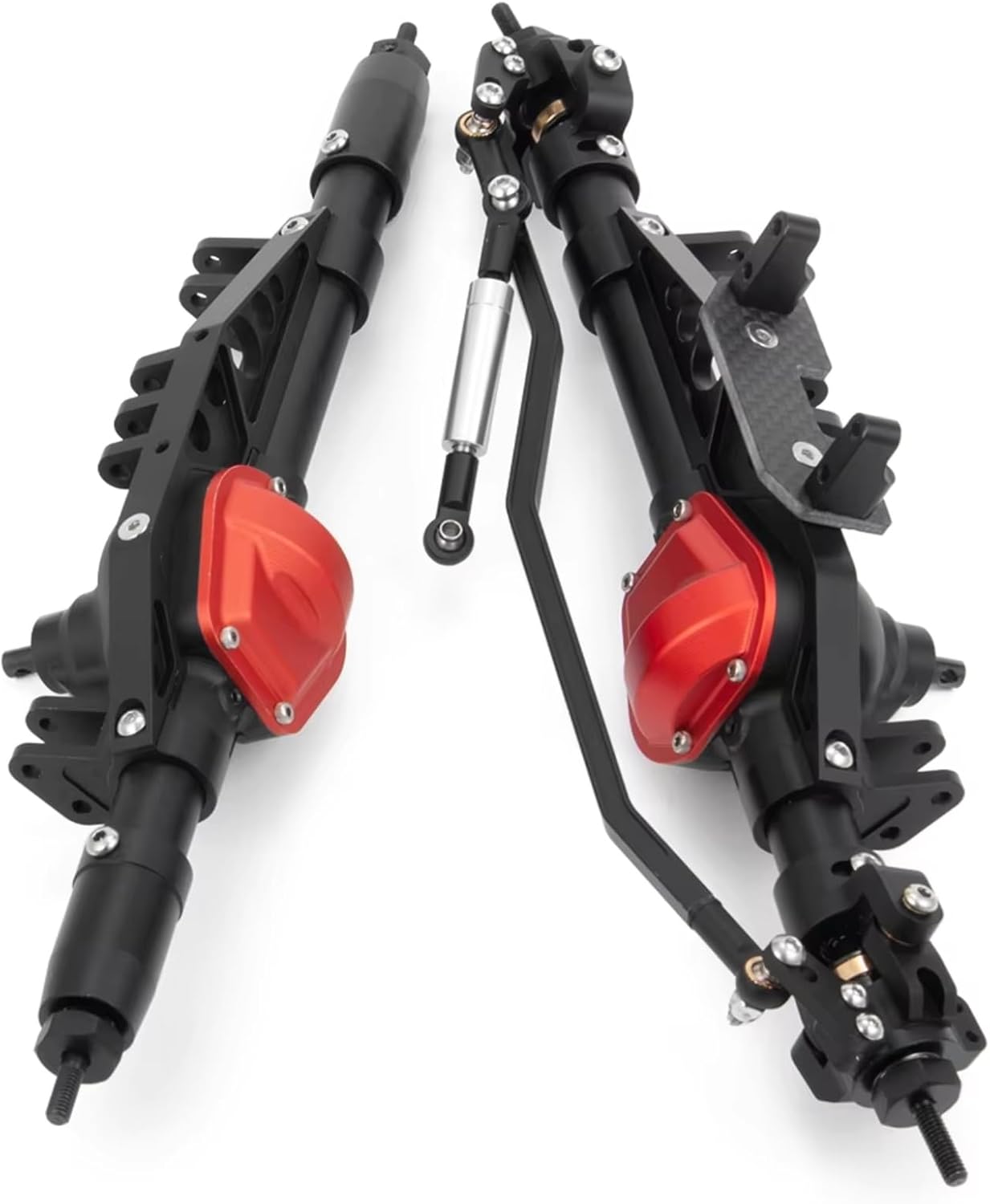 Compatible with Axial for Wraith 90018 90053 90048 RR10 1/10 RC Cars Parts Metal and Front and Middle Rear Axles Set RC Front and Rear Axle(1Set)