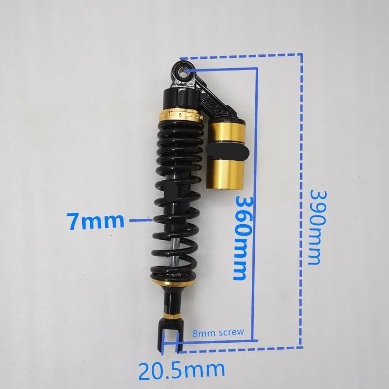 Bike Rear Shock 1piece 7mm spring 320mm 340mm 350mm 360mm Forks Shock Absorber for Motor Scooter For ATV Quad For BWS For X-MAX