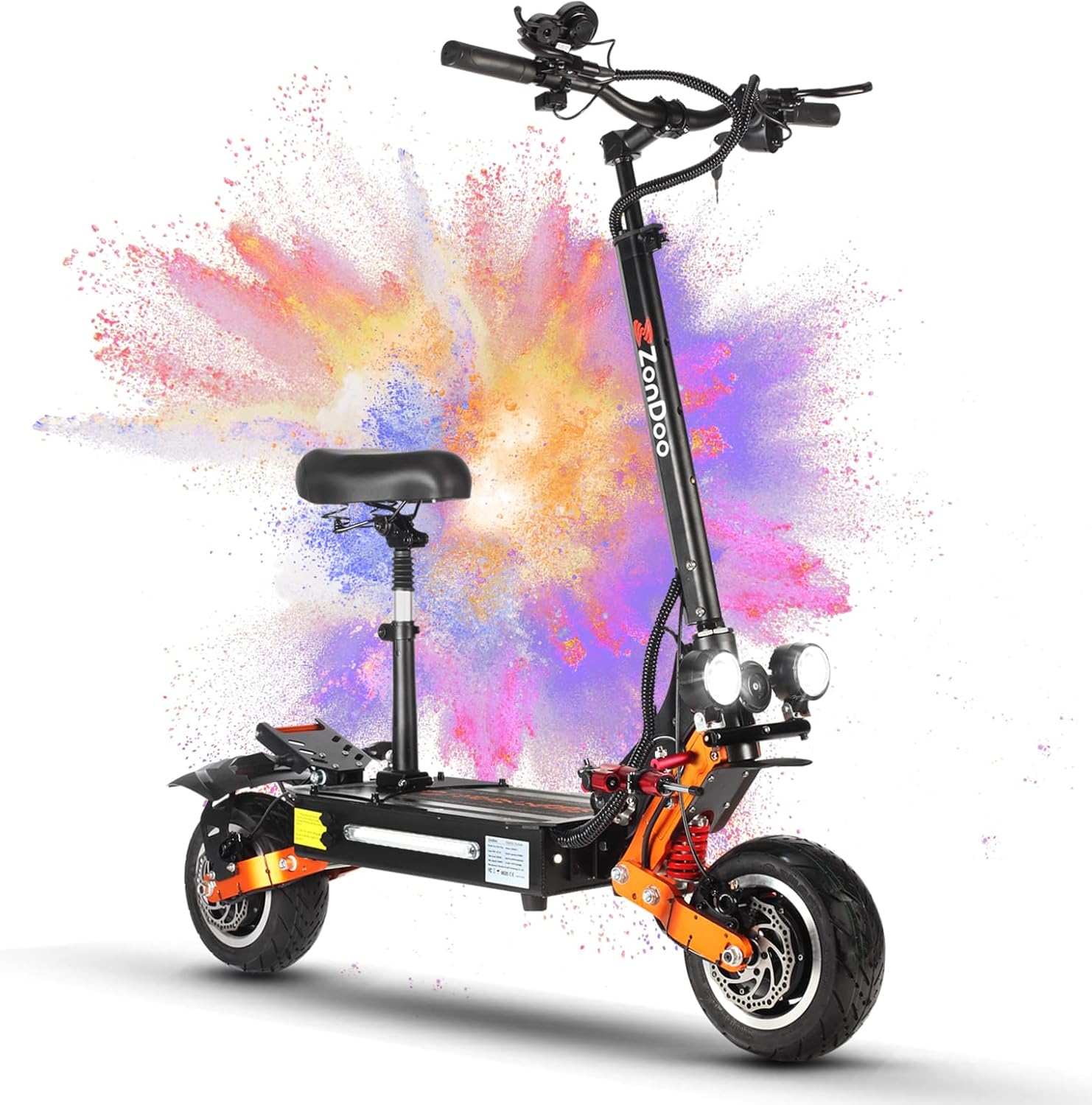 ZO01 Plus Electric Scooter, 6000W Dual Motors Up to 58 MPH, 60 Miles Range 60V35AH Battery, 11