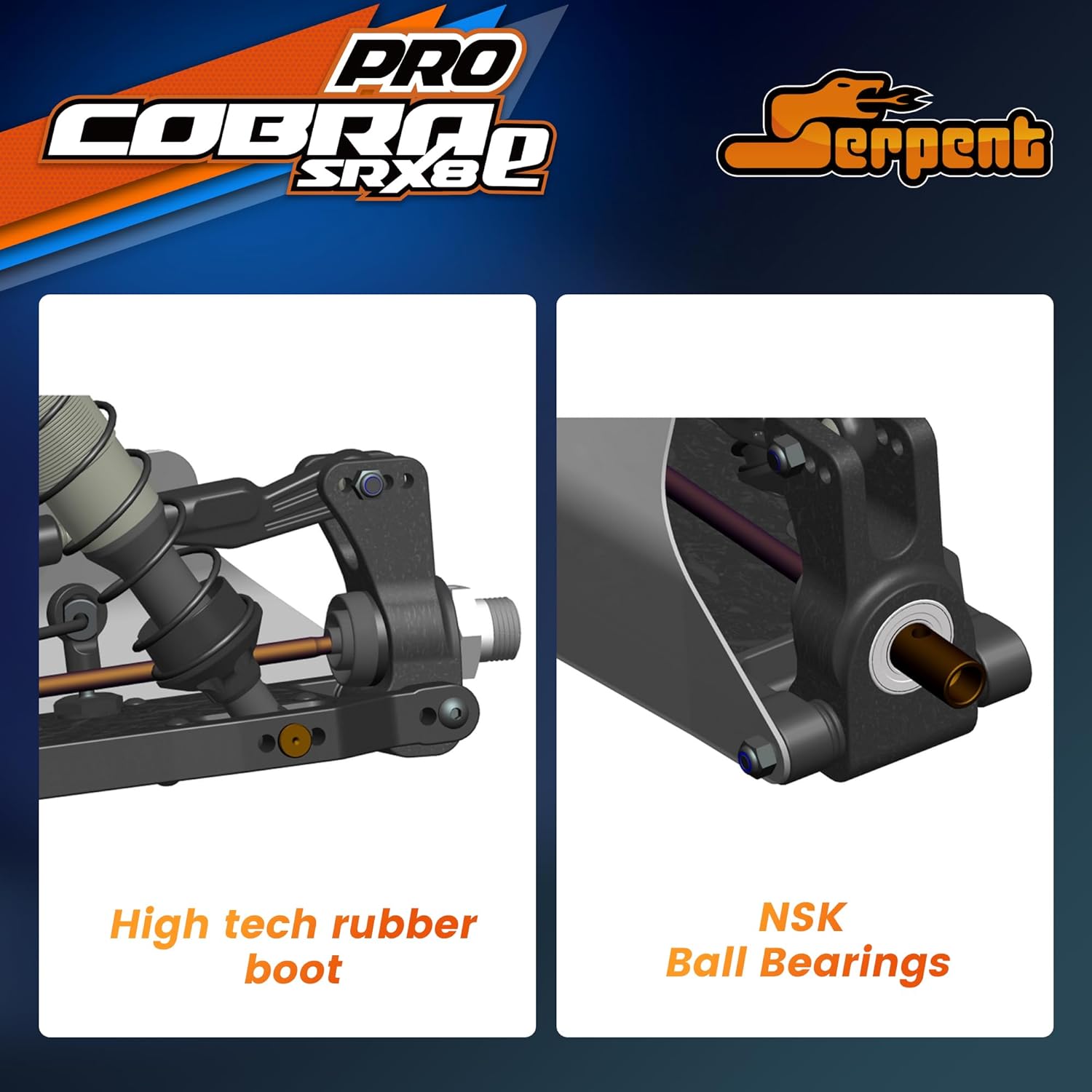 Serpent 1/8 4wd Buggy, SRX8-E Pro Off-Road Buggy, High Performance Car Kit, PC Body, Competition Grade, Off-Road Buggy RC Racing Car, Electronics Not Included