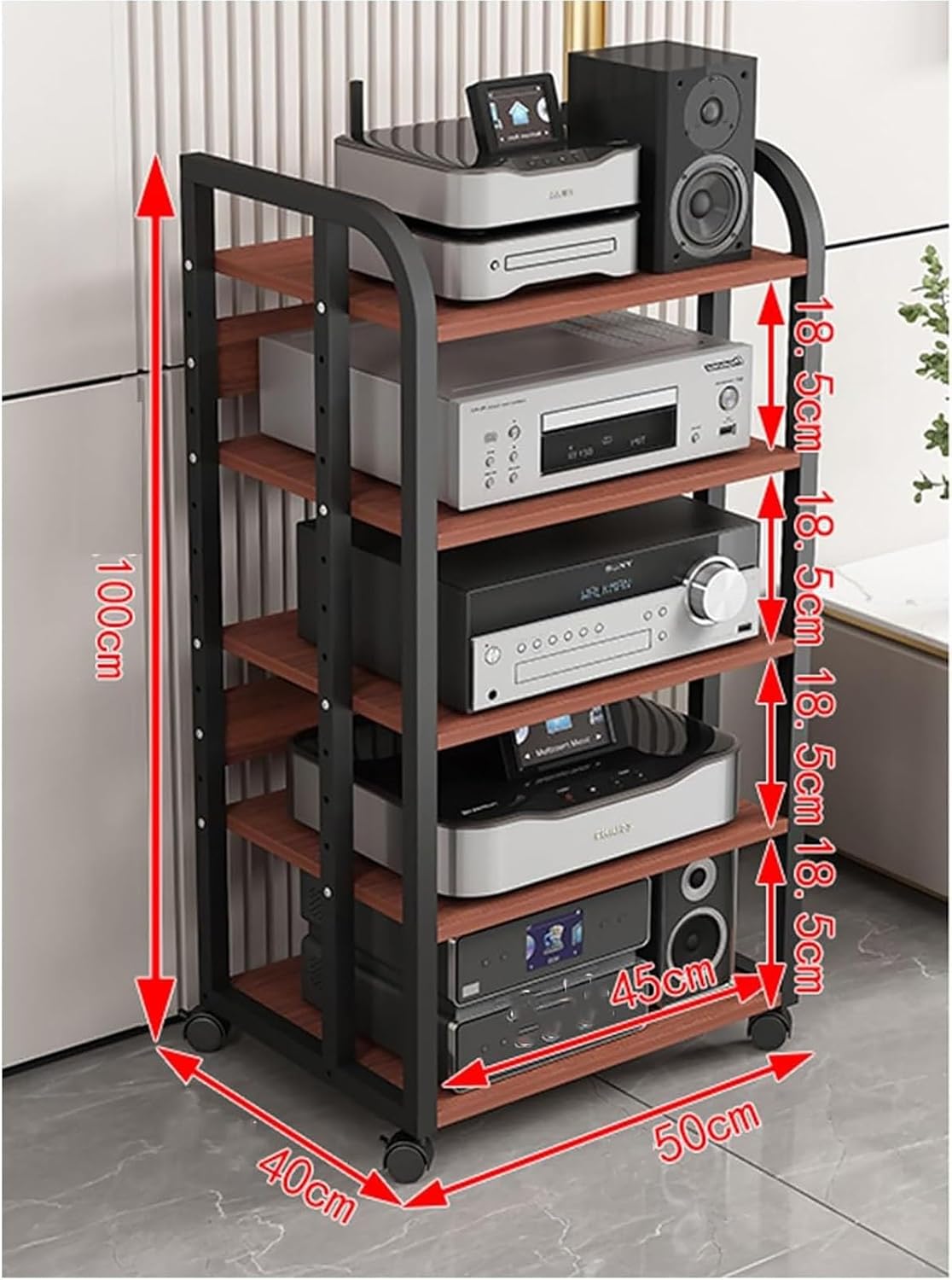 Modern Movable Audio Vedio-Media Stand Corner Shelf