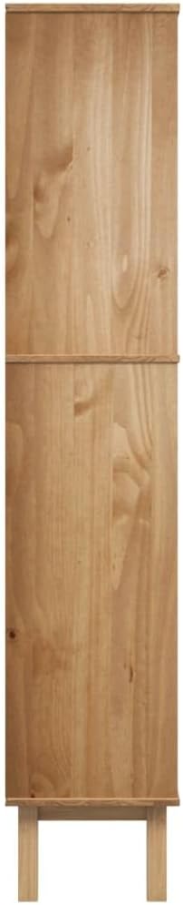 VRAXO Bookcase OTTA with 2 Drawers Brown and White Solid Wood Pine,Bookcases & Standing Shelves-72.38lbs