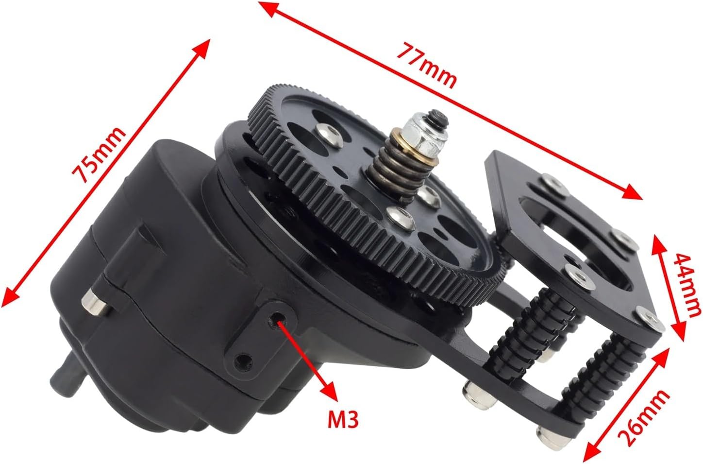 Rc Repairs Spare For Gelande II FJ40 G2 D90 D110 For Defender 1/10 Metal R3 Single Speed Transmission Transfer Case Gearbox RC Crawler Car(Silver,1 Set)