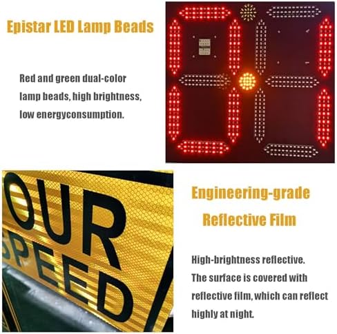 Solar LED Radar Speed Limit Sign - 24