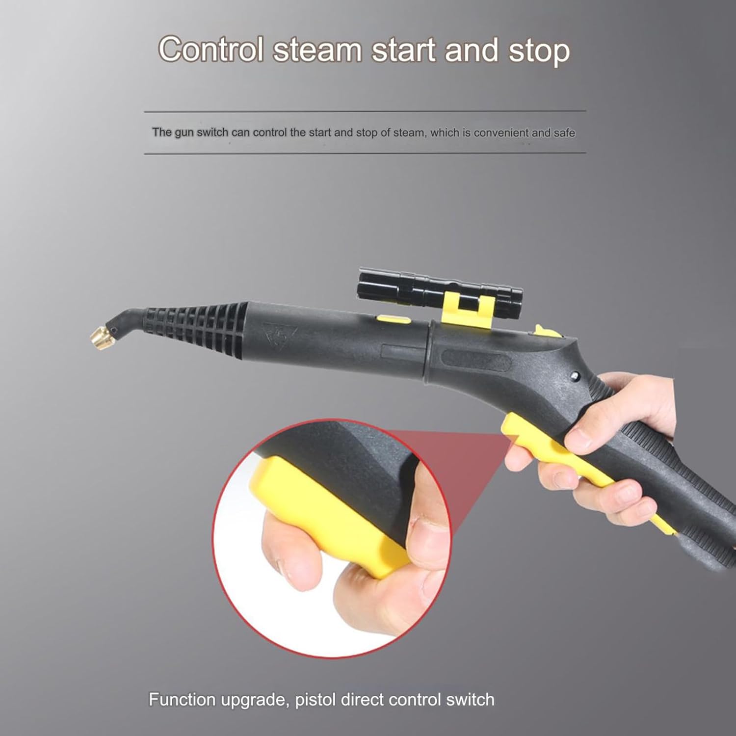 YXHQWEF-CXBFHS 2600W Multi-purpose Household Steam Cleaner 3.5Bar Pressurized 110℃ High Temperature Kitchen Car Cleaning Steam Machine,Yellow