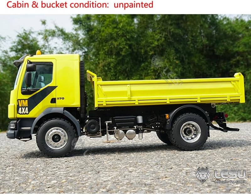 LESU 1/14 4 * 4 RC Hydraulic Dumper Tipper Truck Model Motor ESC Servo Light Sound Sets​