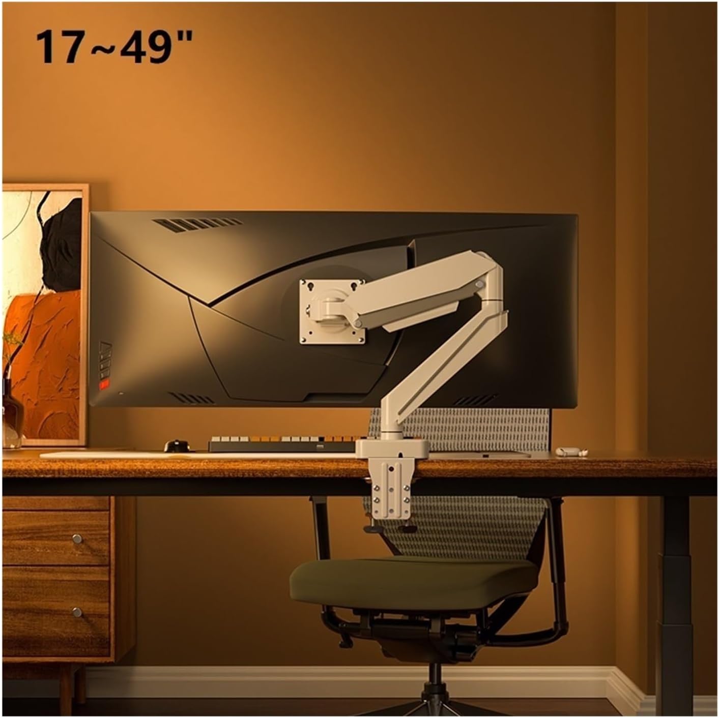 17-49 inch desktop gas spring bracket monitor arm TV stand base computer stand(17-49 inch A9W)