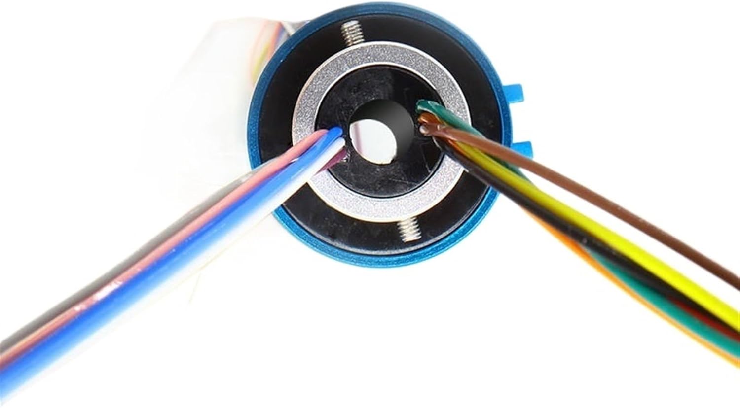 Slip Ring Rotor Hole Bore 8mm OD Size 35mm Through Hole Slipring for 6 12 Wires 5A Current(12circuits 5A)