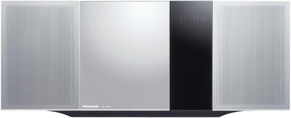 Panasonic Micro Home Audio Sound System SC-HC39 (Metallic Silver) Bluetooth Music Play