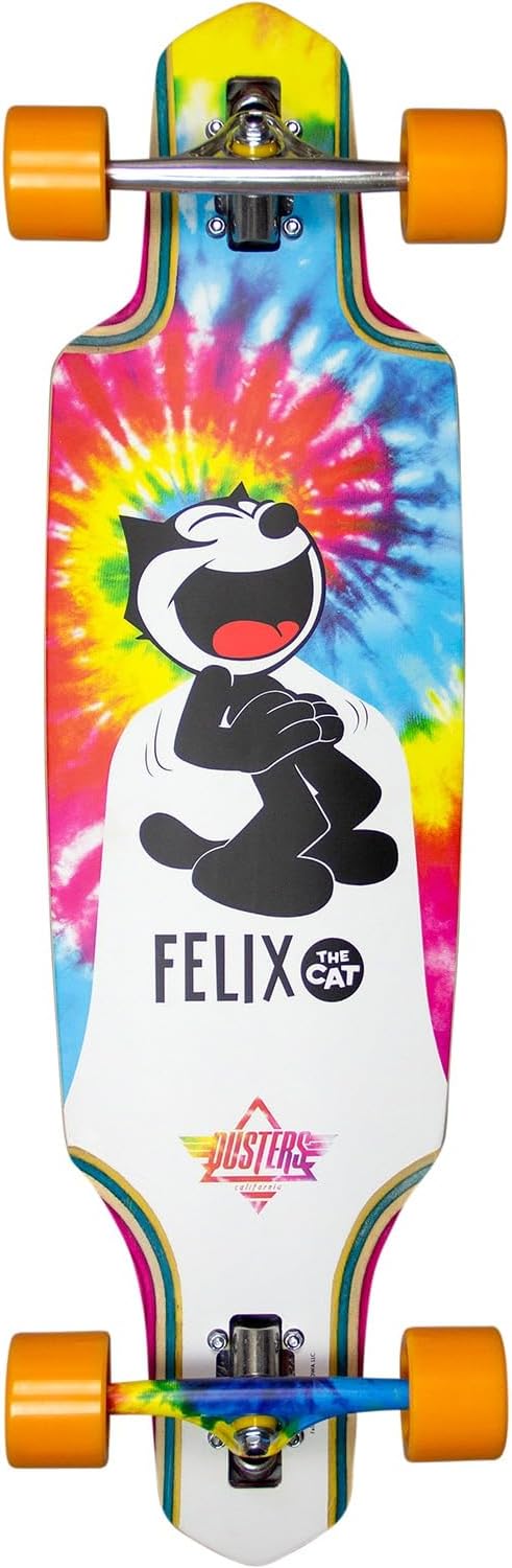 Dusters California Skateboards Channel Felix Tie Dye Longboard Complete Skateboard - 9.125