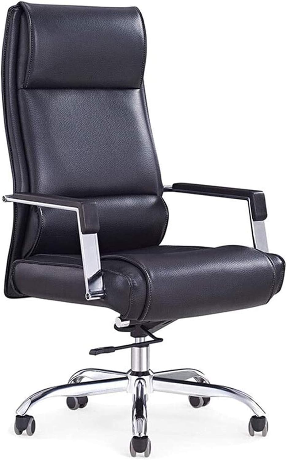 Lightweight Leather Executive Chair Reclining Lifting Computer Chair Office Staff Chair Conference Chair (Color : Black-a)