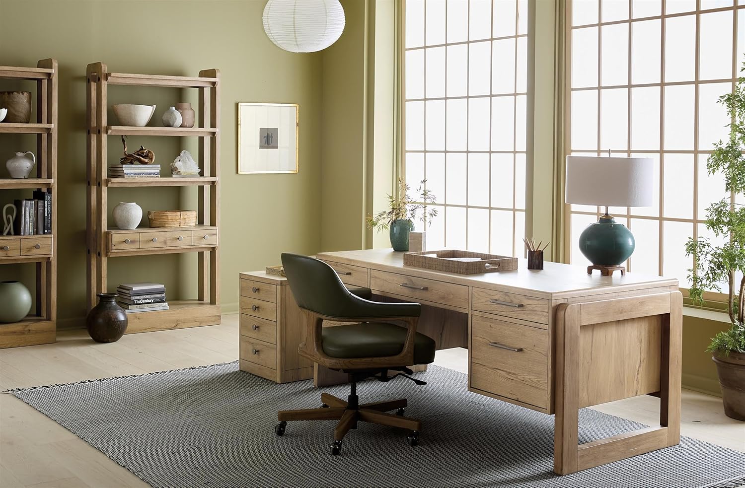 Hooker Kalamazoo Bookcase in Natural Wood Finish Furnishings