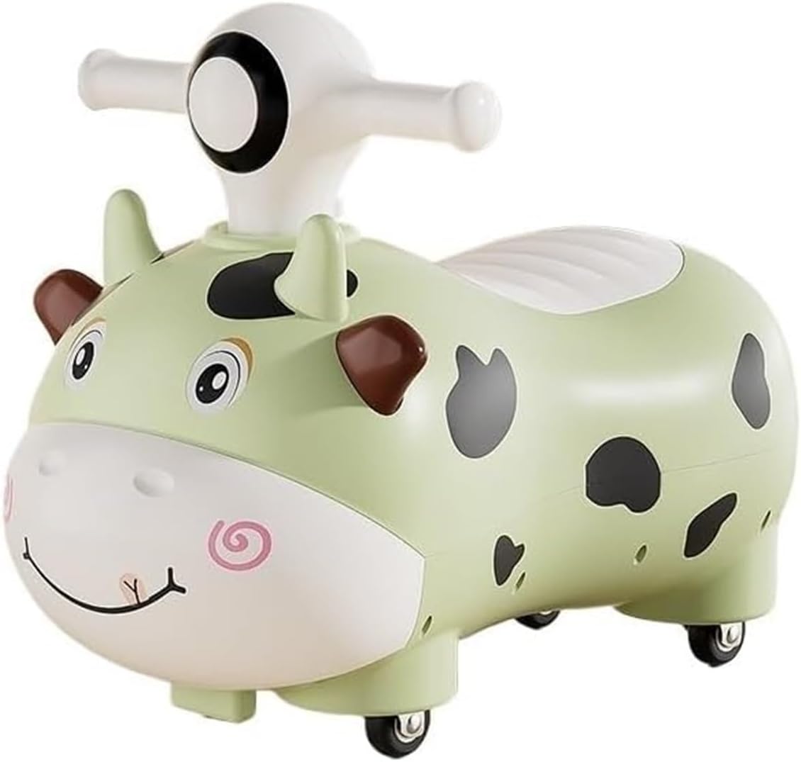 Wiggle Scooter Wiggle Car 4 Wheels Balance Scooters Music and Lights Under Seat Storage Ride On Toys for Boys and Girls(Green)