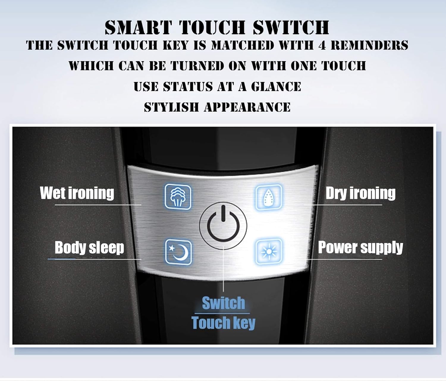 JOMRTS Garment Steamer - Iron Professional Clothes Steamer with Vertical Steaming Household Small Iron Handheld Dual-Bar Ironing with Lengthened Ironing Board