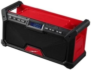2952-20 Portable Weather Radios for Milwaukee M18 18V Cordless Bluetooth Jobsite Radio Red/Black - Radio Only