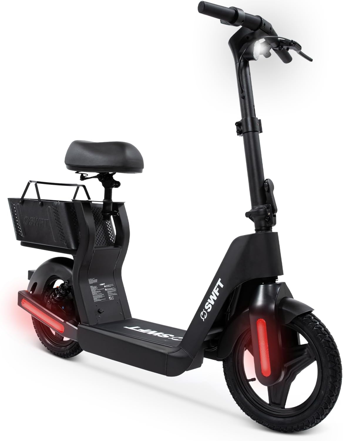 SWFT Electric Scooter | Compact Foldable Scooter, LCD Display, Fast Rechargeable Long-Lasting Battery, Reliable Motor, Durable Wheels, Bright Headlight, for Adults & Kids