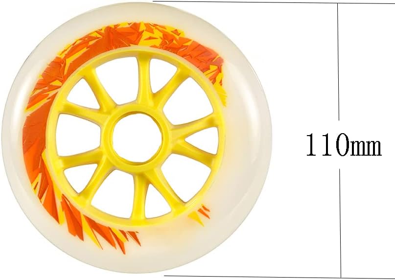 Inline Skate Wheels for Outdoor Indoor 86A Inline Hockey Replacement Wheels for Single Row Skate Inline Skate Replacement Wheels Low Noise 110mm