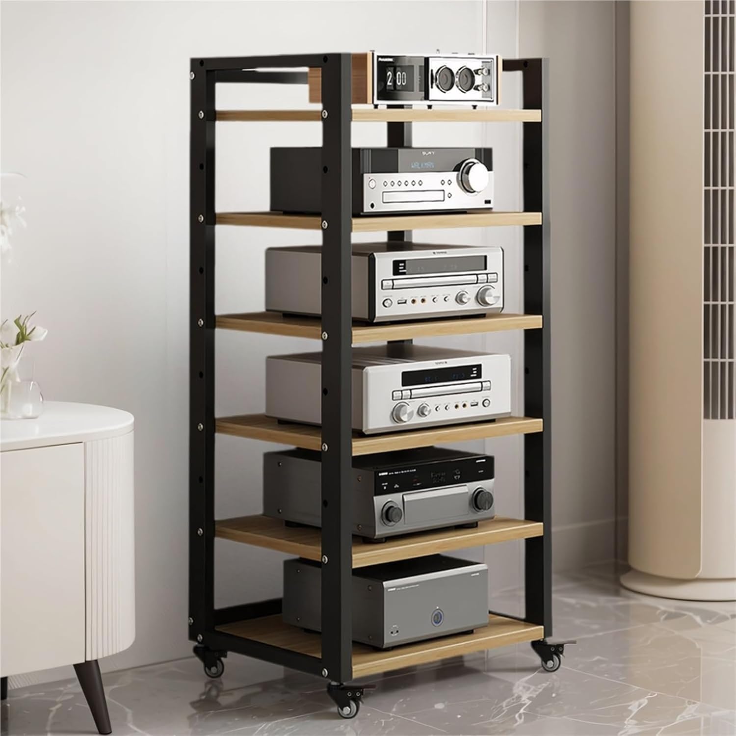 ZGHQHCDRH 6-Tier Heavy Duty Audio Component Rack