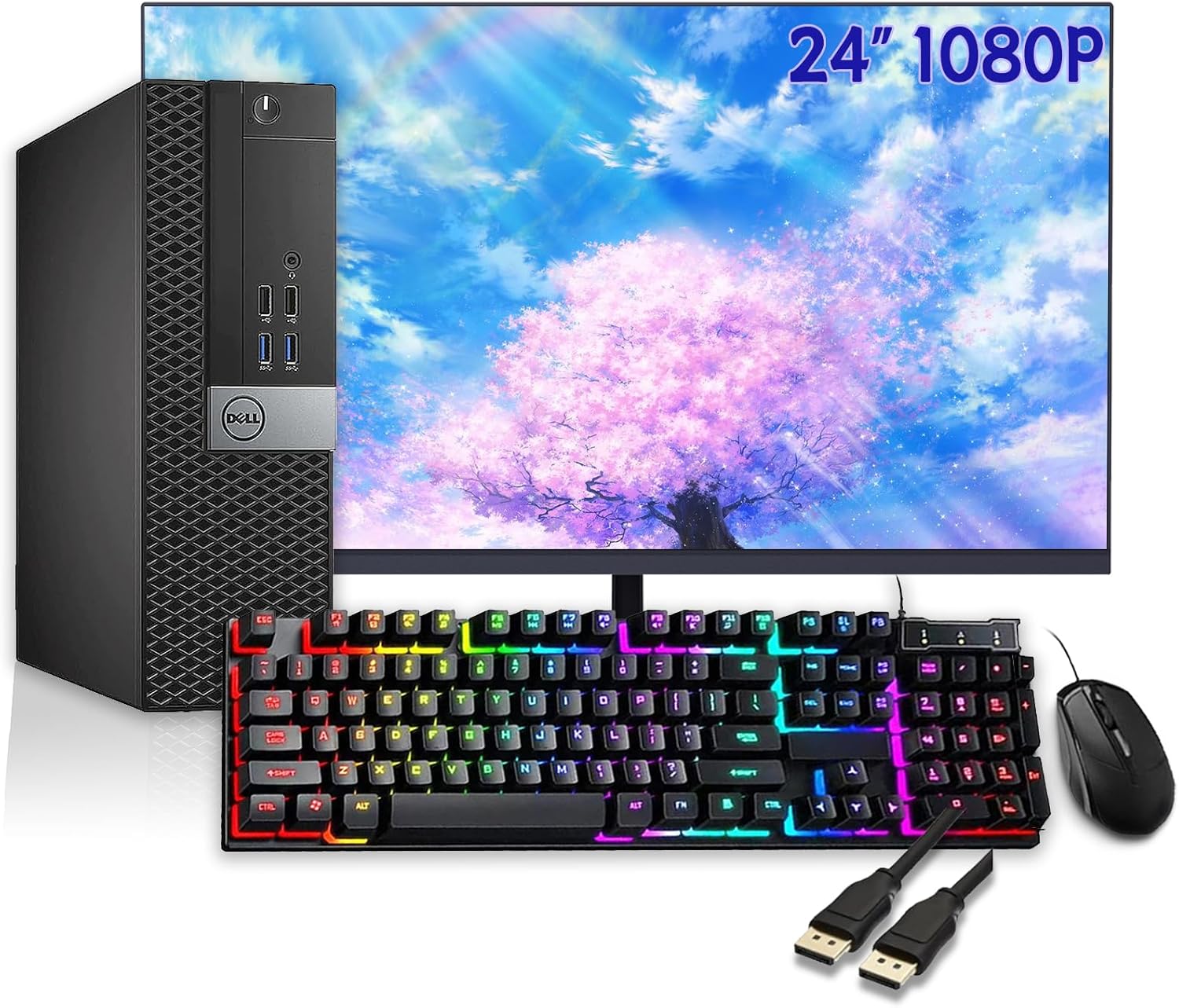 Dell Optiplex 5040 SFF Computer Desktop PC and Monitor 24