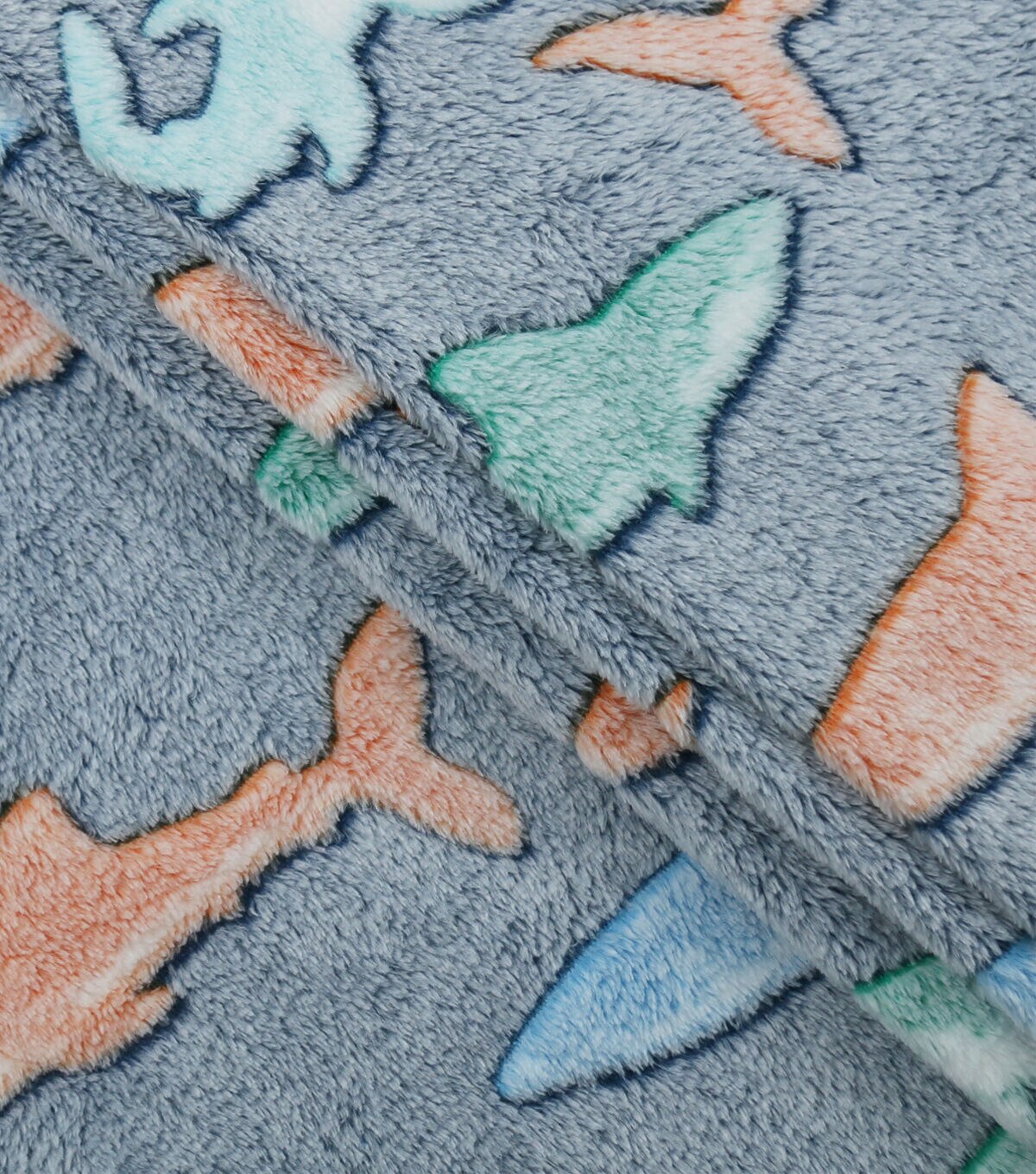 Sew Lush Shark Embossed Fleece Fabric