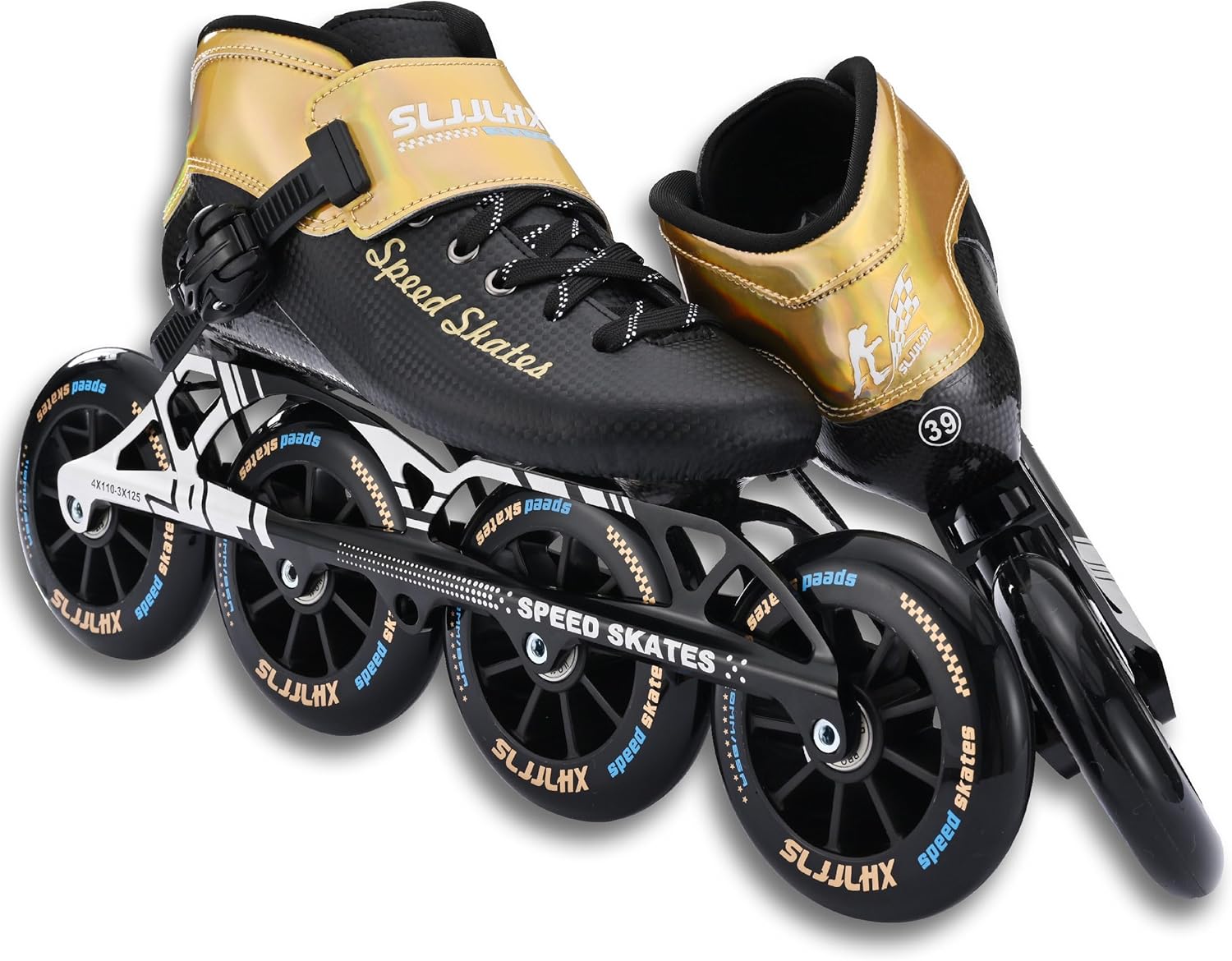 Inline Speed Skates for Men Women,Professional Carbon Fibre Inline Skates Adult Male,High Performance Fitness Racing Skates,Unisex