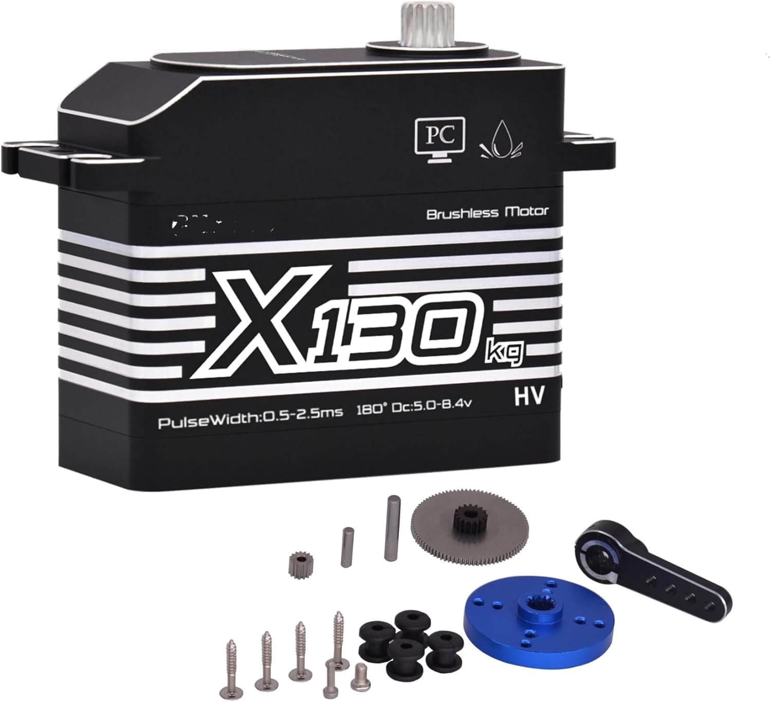 High Speed Metal Gear 130 kg high Torque Digital servo 1:5 Parts