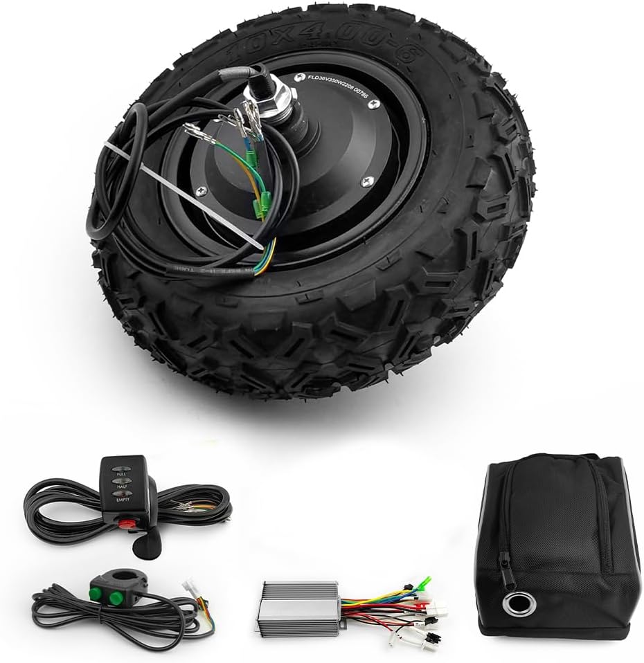 350W Off road Rough Tyre 10 inch wheel Wheelbarrow Scooter Gear Hub Motor (24V350W)