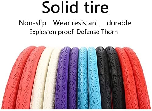 Explosion- proof Solid Tires,Wear-resistant Low Resistance,Non-inflatable,Maintenance- free Tires Rubber Solid Tire Scooter tires (Black) (Green)