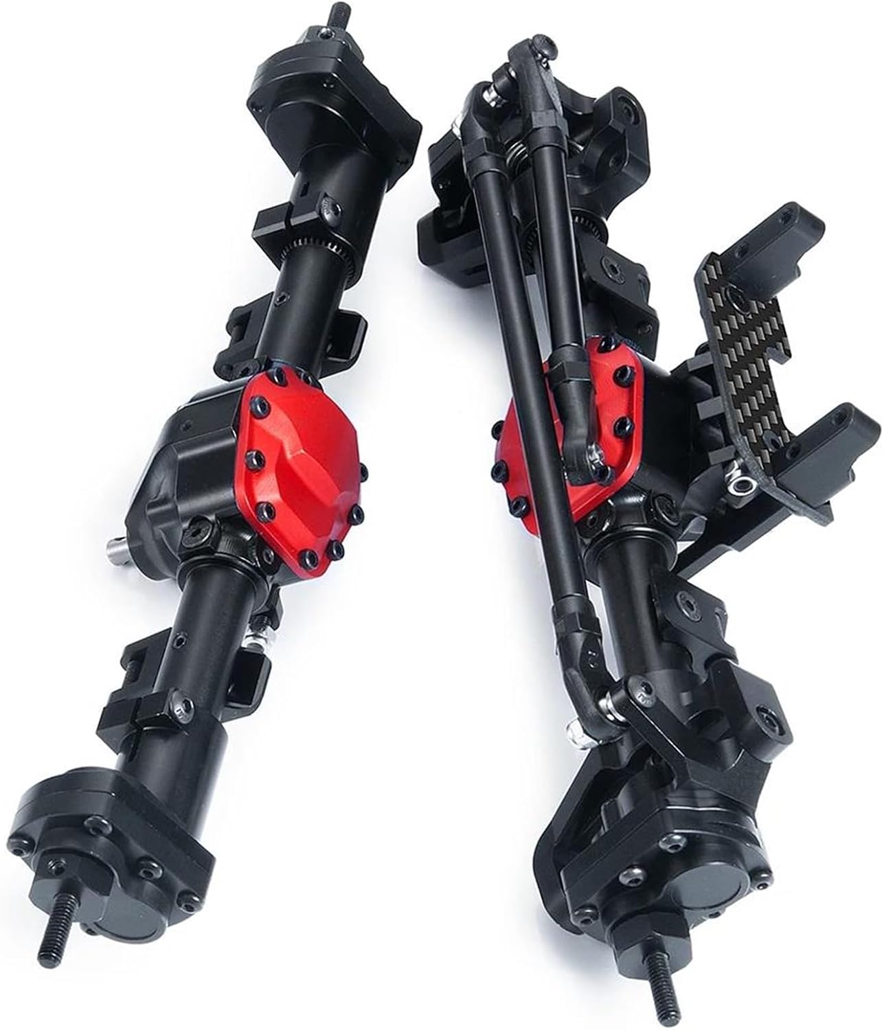 RC Vehicle Axles Compatible with Axial SCX10 II 90046 1/10 RC Rock Crawler Car Truck Model Upgrade Parts Steel RC Car Front Rear Axle Set Upgrade Parts(1Set)