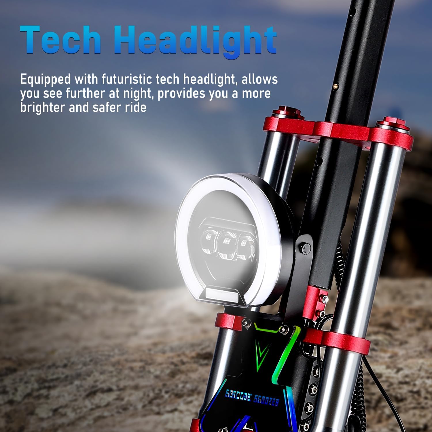 Fast Electric Scooter for Adults 52MPH 60V 38Ah Escooter 6000W Dual Motor Up to 75 Miles Folding E-Scooter with Seat 11